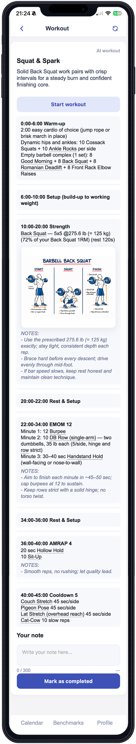 Example HomeWOD workout
